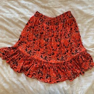 RED FLORAL ZARA SKIRT